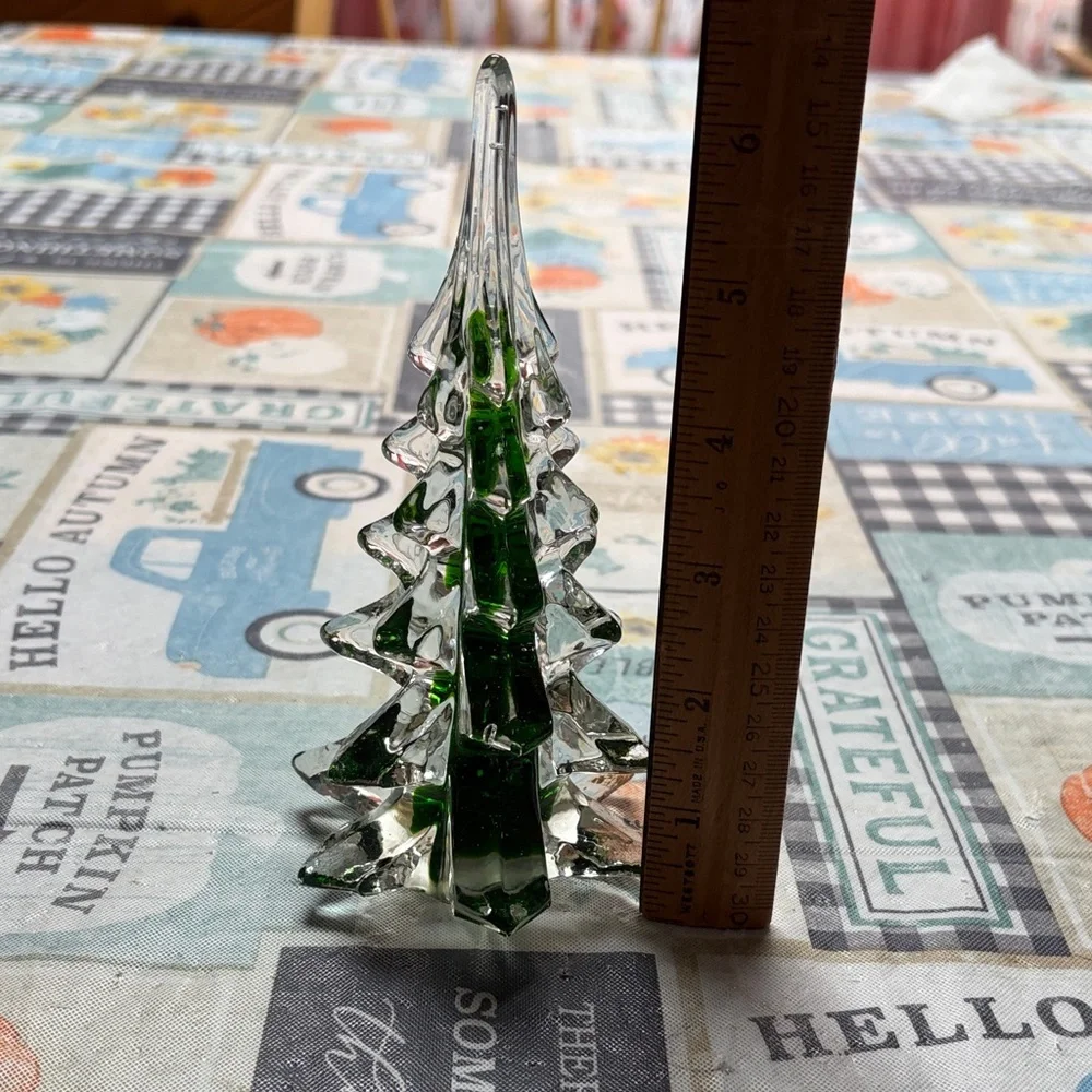 Glass Christmas Tree Ornament - Green